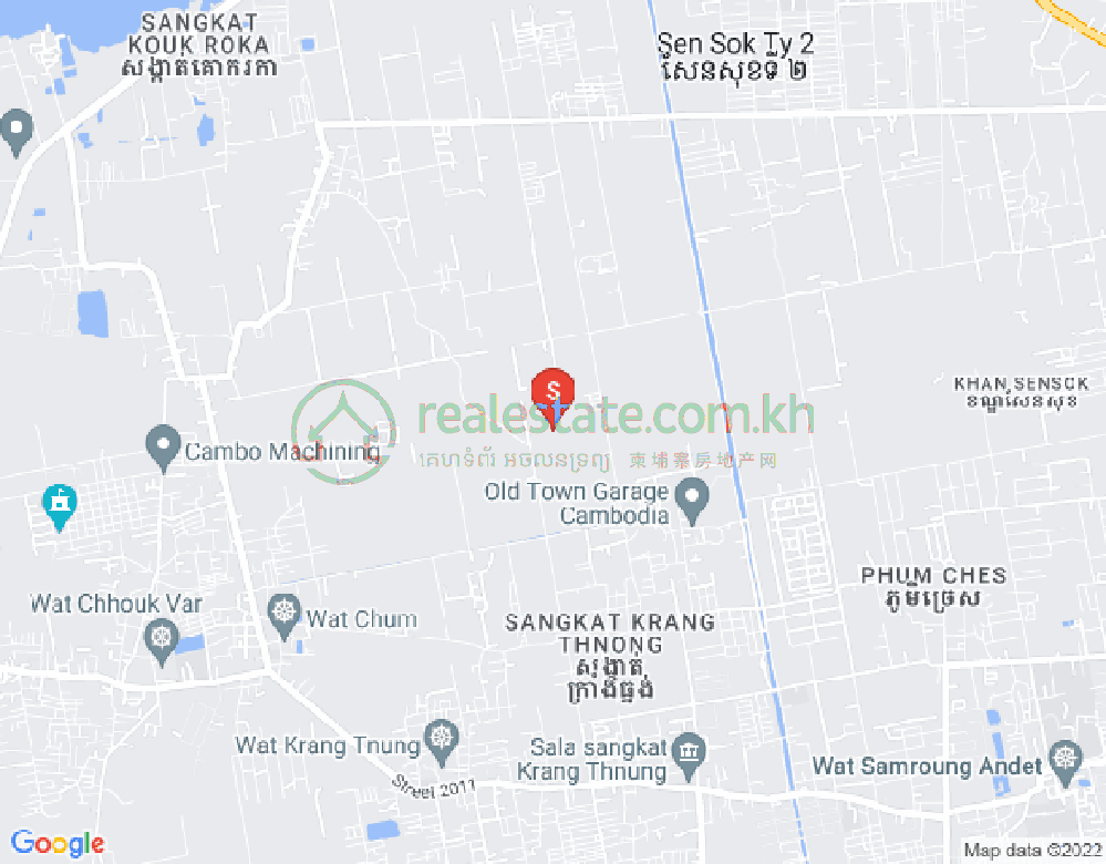 Map of Kouk Roka, Prek Pnov, Phnom Penh