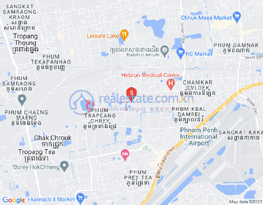 카고구역, 보리센차오구, 프놈펜 지도