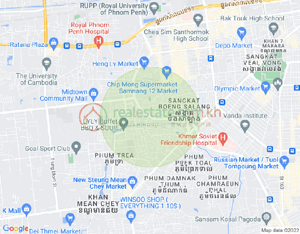 Khmuonh分区, 森速区, 金边地图