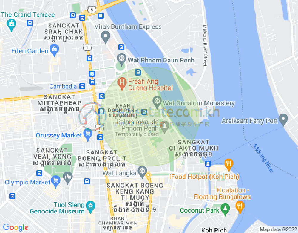 Map of Chey Chumneah, Daun Penh, Phnom Penh