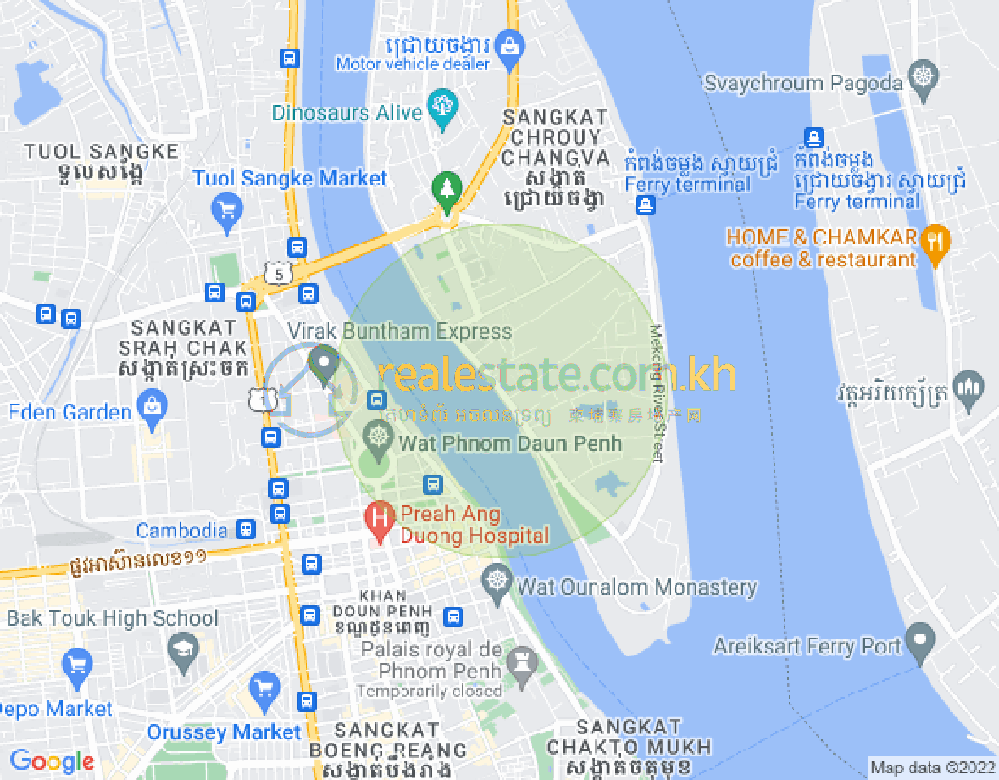 水净华区, 金边地图
