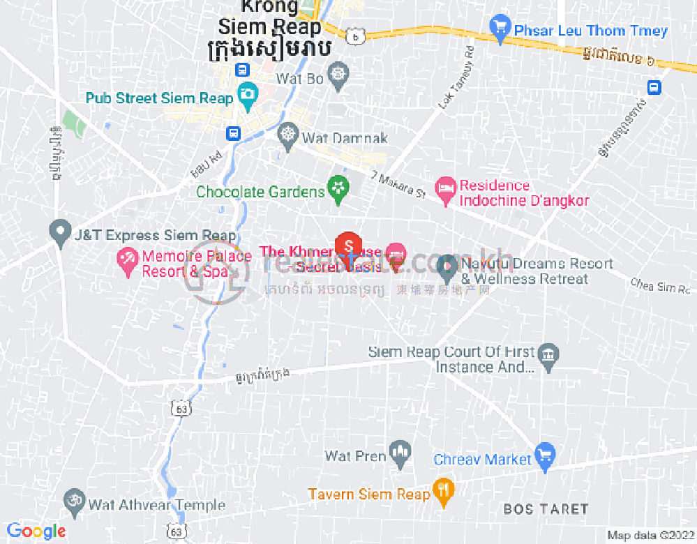 Mapa: Sala Kamraeuk, Siem Reap