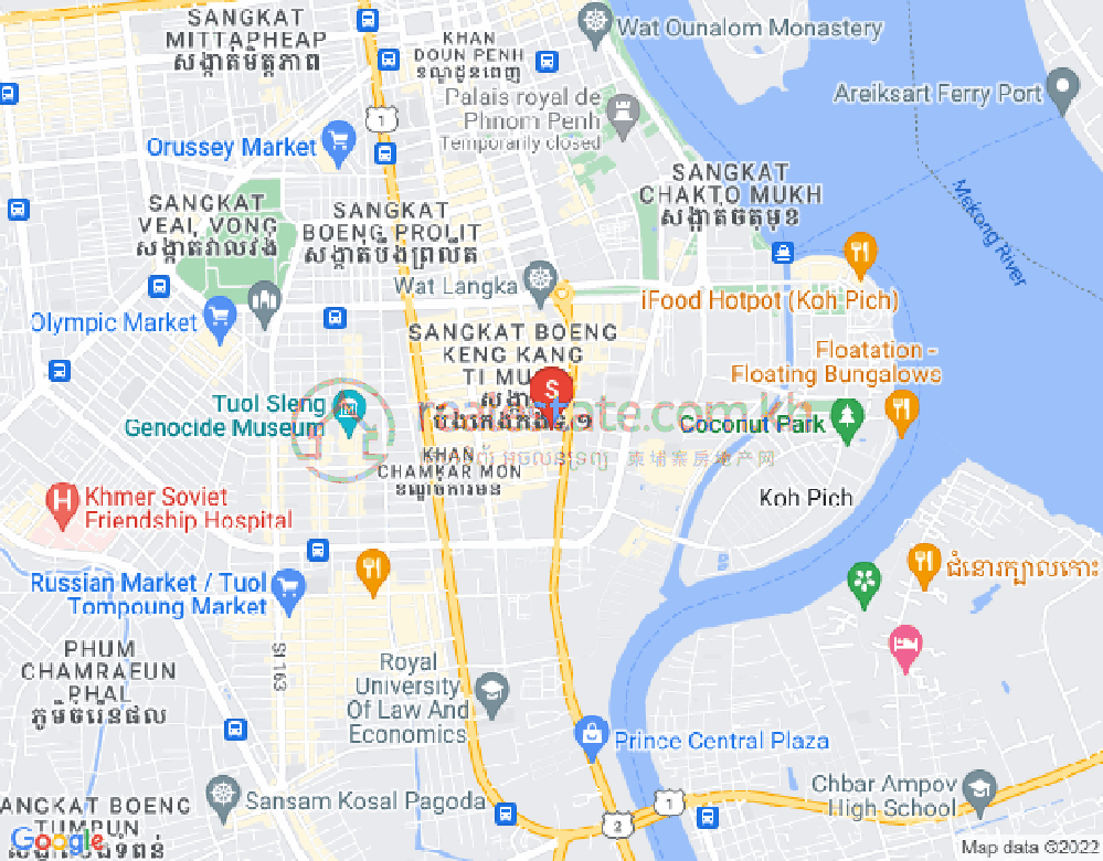 Boeung Prolit分区, 马卡拉区, 金边地图