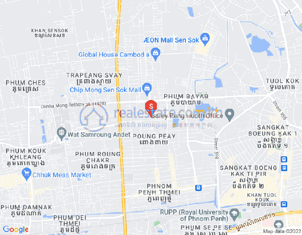 แผนที่ พนมเปญทเมย, แซนสก, พนมเปญ