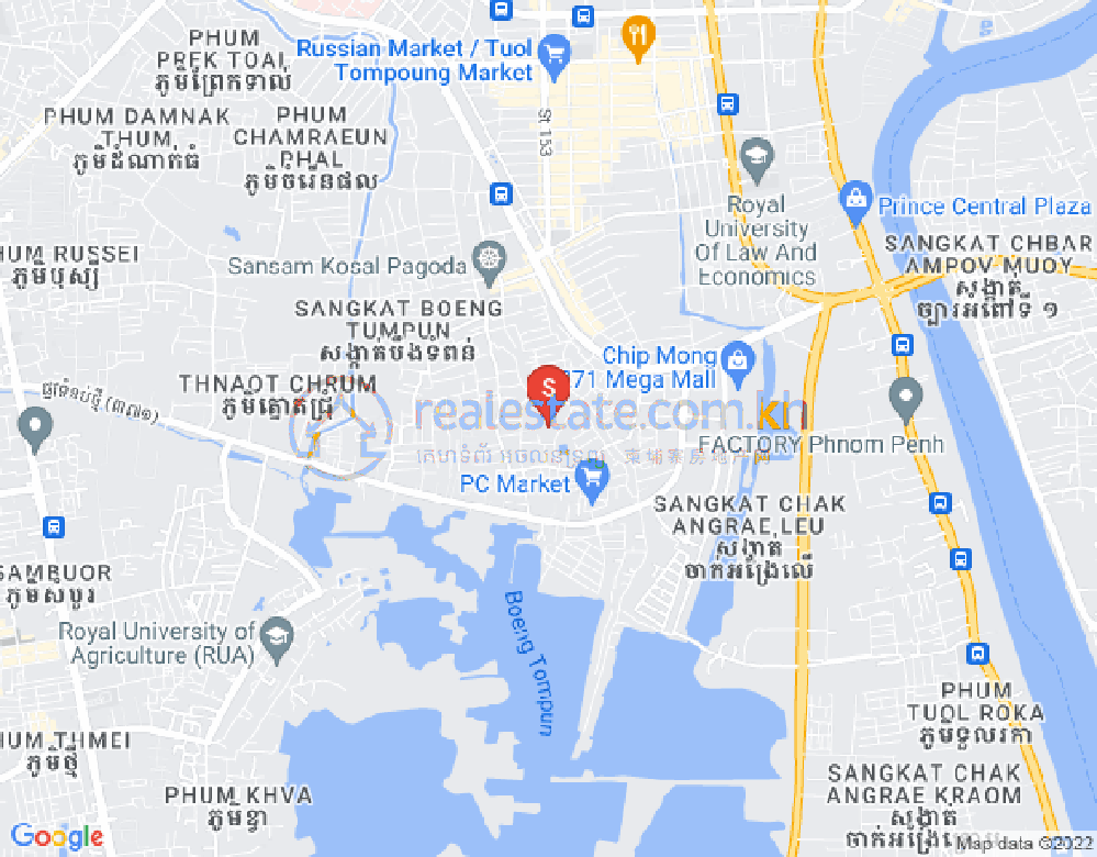 Boeung Tumpun分区, 棉芷区, 金边地图