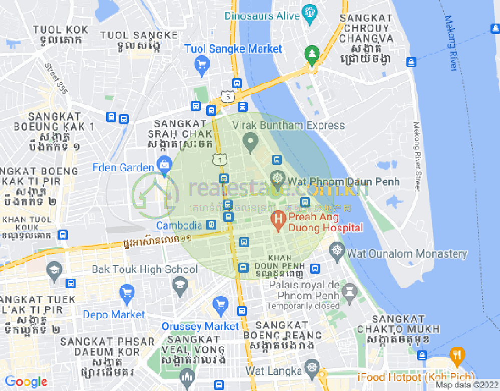 Mapa: Chey Chumneah, Daun Penh, Phnom Penh