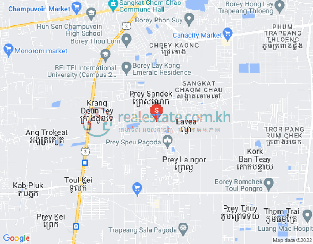 Carte de Chaom Chau 2, Por Sen Chey, Phnom Penh