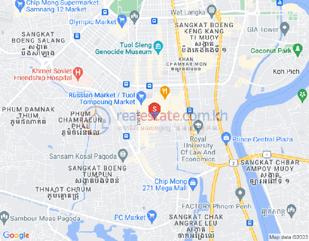 Toul Svay Prey 2镇, 波哥堪, 金边地图