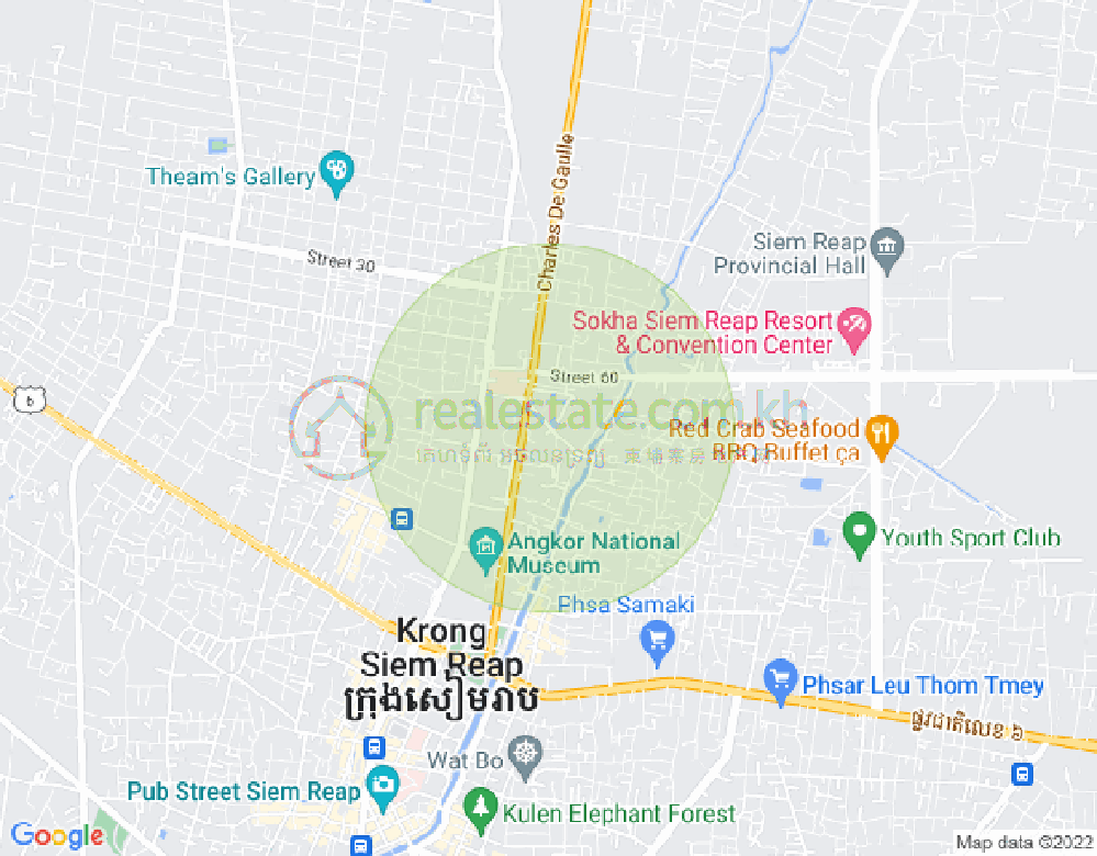 Map of Sla Kram, Siem Reap