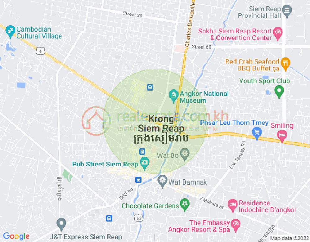 Svay Dangkum分区, 暹粒地图