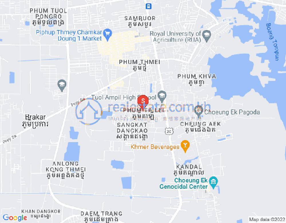 당까오, 프놈펜 지도