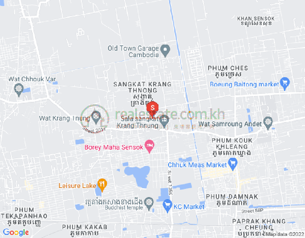 Carte de Krang Thnong, Sen Sok, Phnom Penh