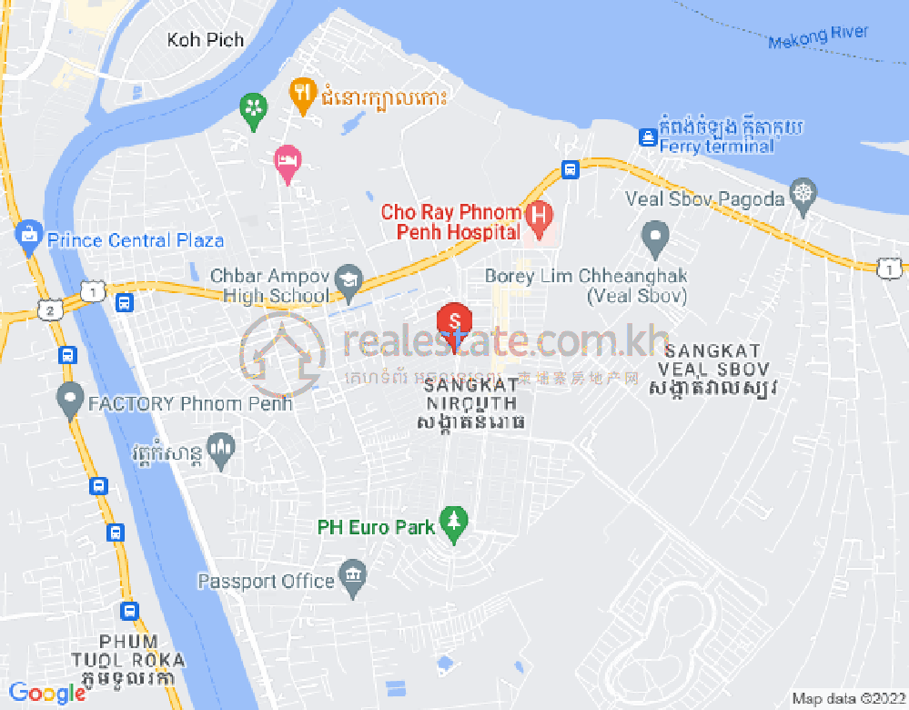 Mapa: Nirouth, Chbar Ampov, Phnom Penh