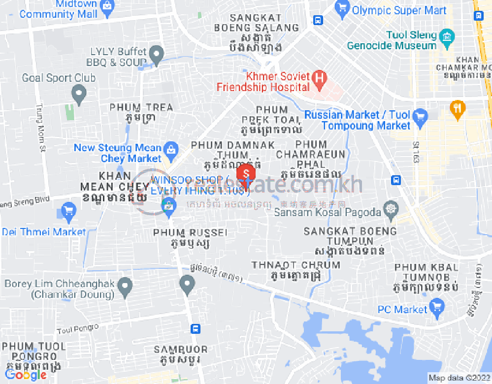 แผนที่ เมียนเจ็ย, พนมเปญ