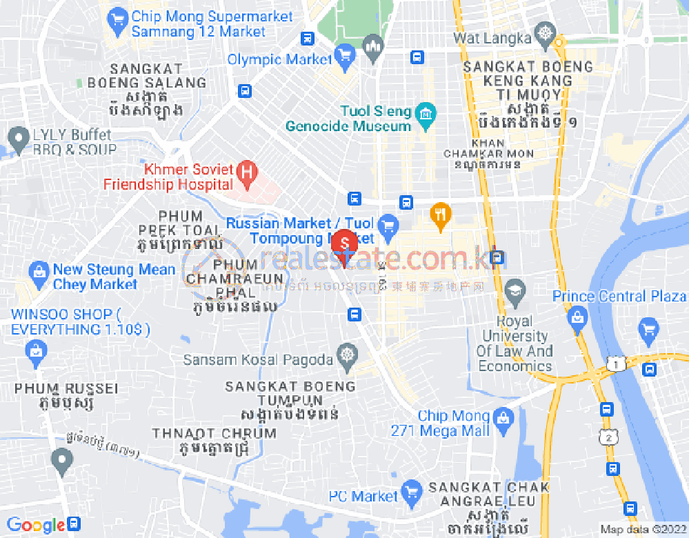 Карта Тул Том Пунг 2, Чамкармон, Пномпень