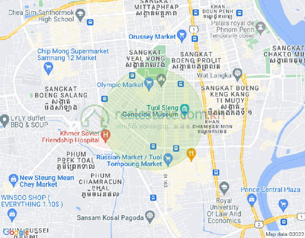 Toul Svay Prey 1镇, 波哥堪, 金边地图