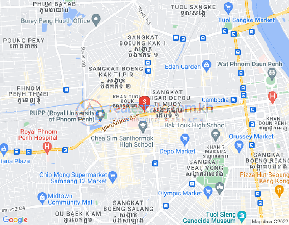 宣城2, 堆谷区, 金边地图