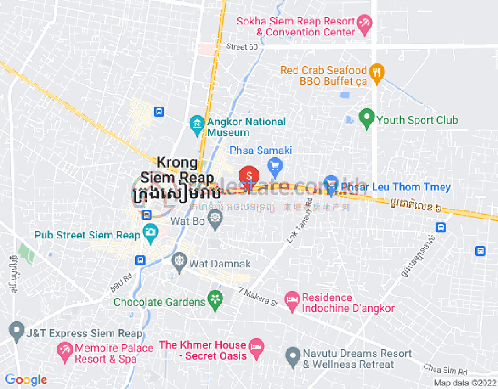 Map of Sla Kram, Siem Reap