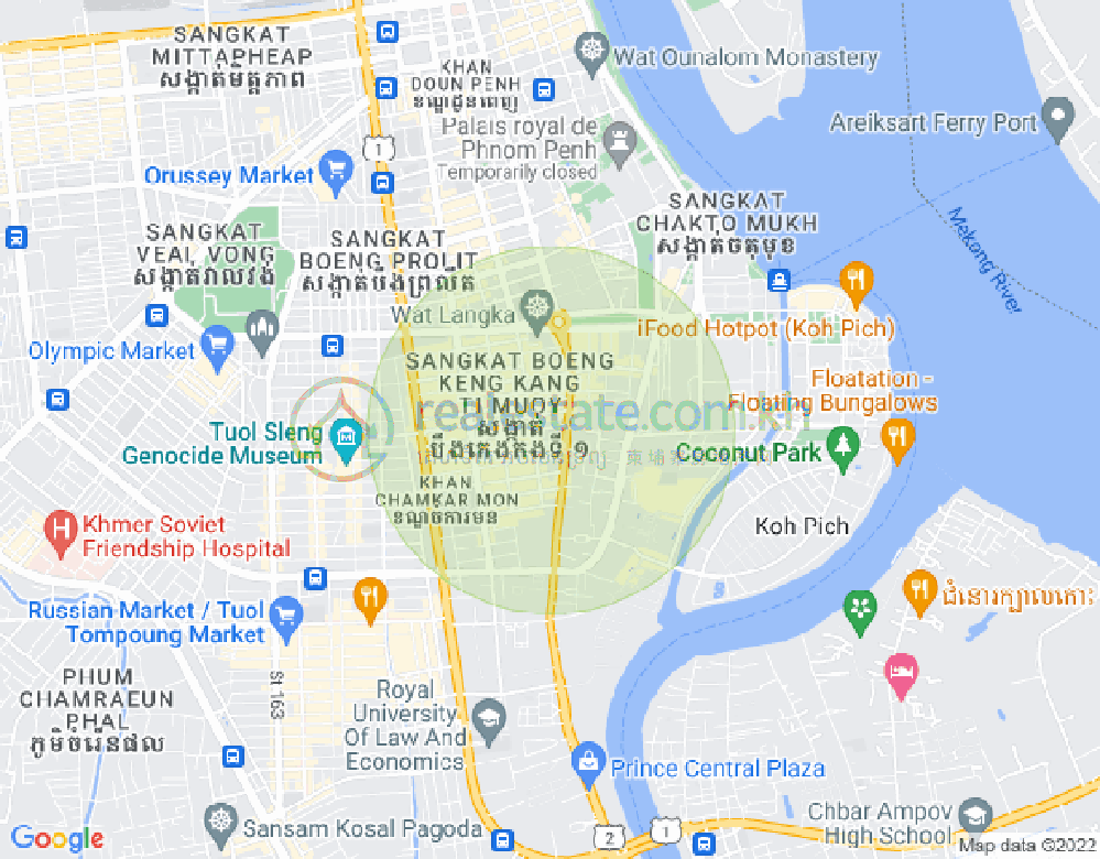แผนที่ ตวลตุมปุง 1, จัมการมอน, พนมเปญ