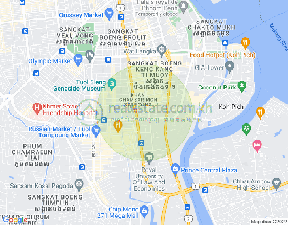 Map of 398, BKK 1, Boeng Keng Kang, Phnom Penh