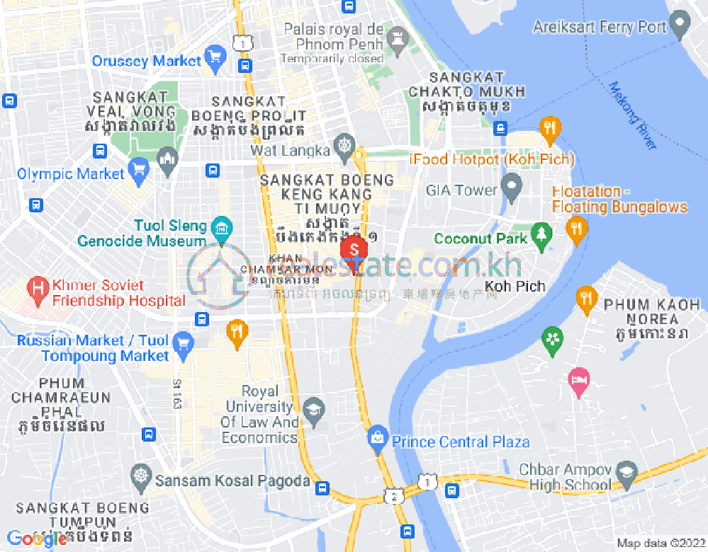 Carte de Boeung Trabek, Chamkarmon, Phnom Penh
