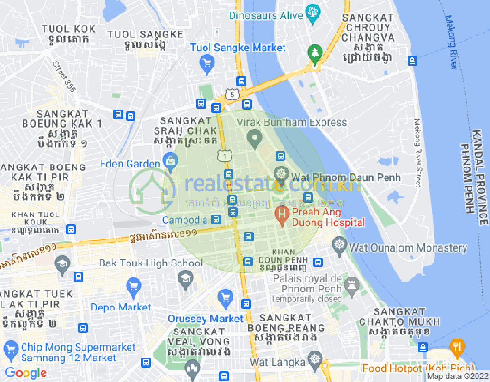 แผนที่ เบิงเรียง, ดวนป็ญ, พนมเปญ