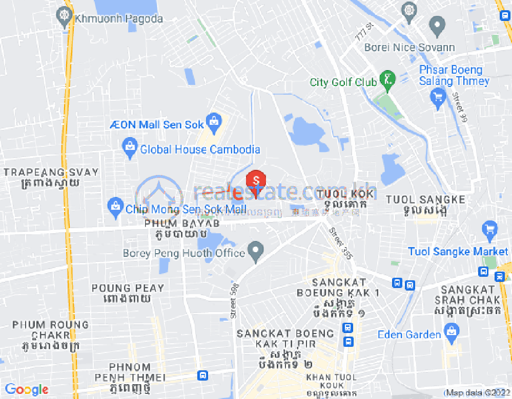 Mapa: Phnom Penh Thmey, Sen Sok, Phnom Penh
