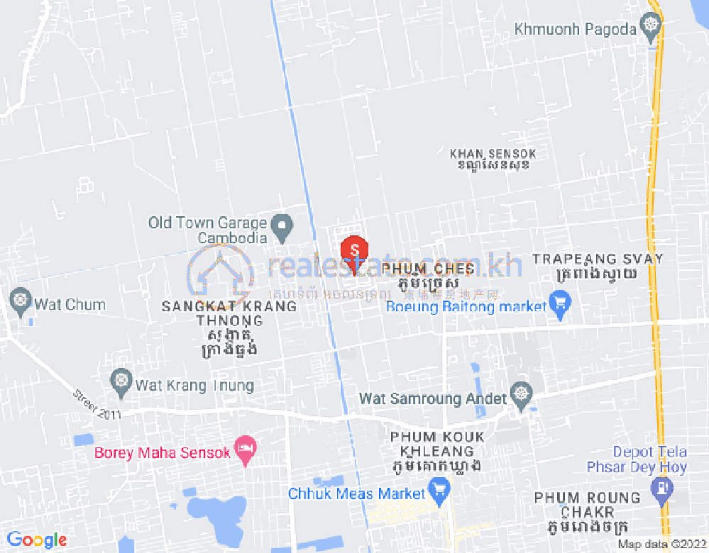 Map of Phnom Penh Thmey, Sen Sok, Phnom Penh