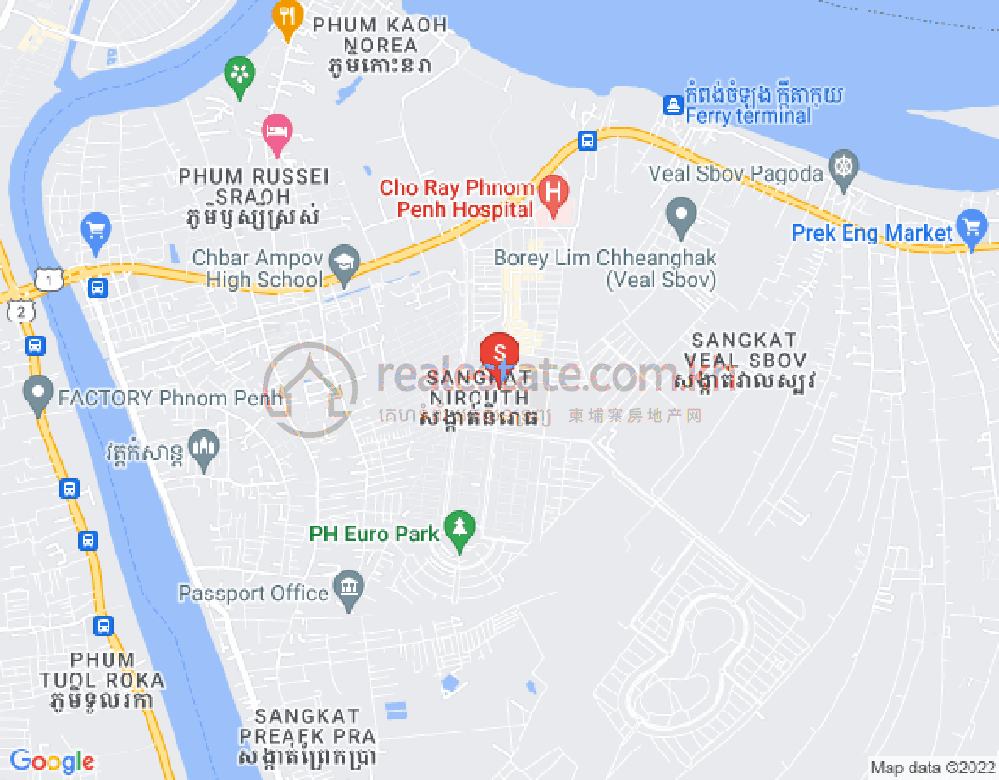 Carte de Nirouth, Chbar Ampov, Phnom Penh