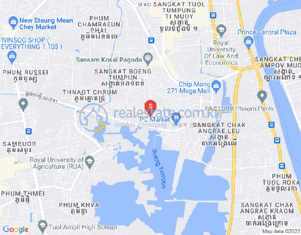 Boeung Tumpun分区, 棉芷区, 金边地图