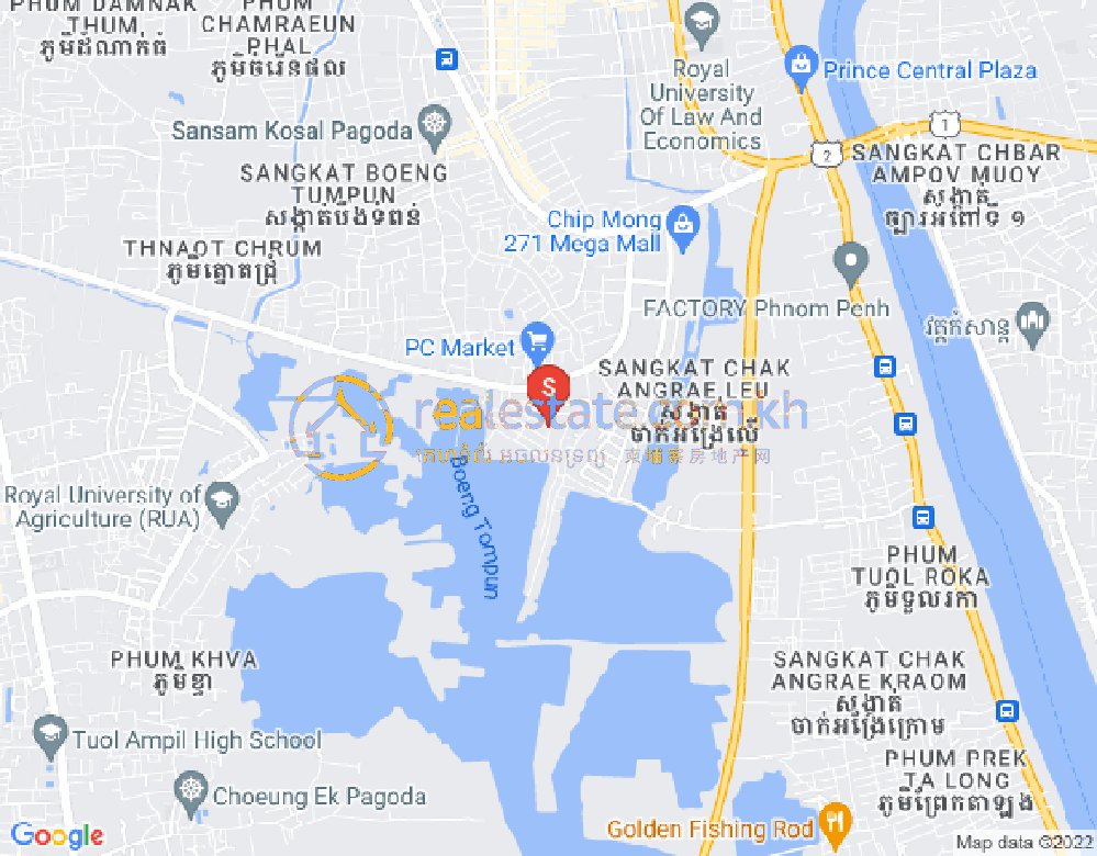 长夏上社分区, 棉芷区, 金边地图