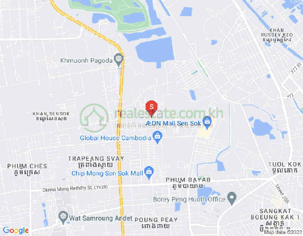 Map of Phnom Penh Thmey, Sen Sok, Phnom Penh