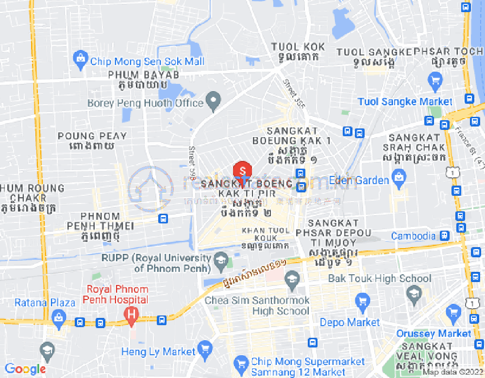 宣城2, 堆谷区, 金边地图