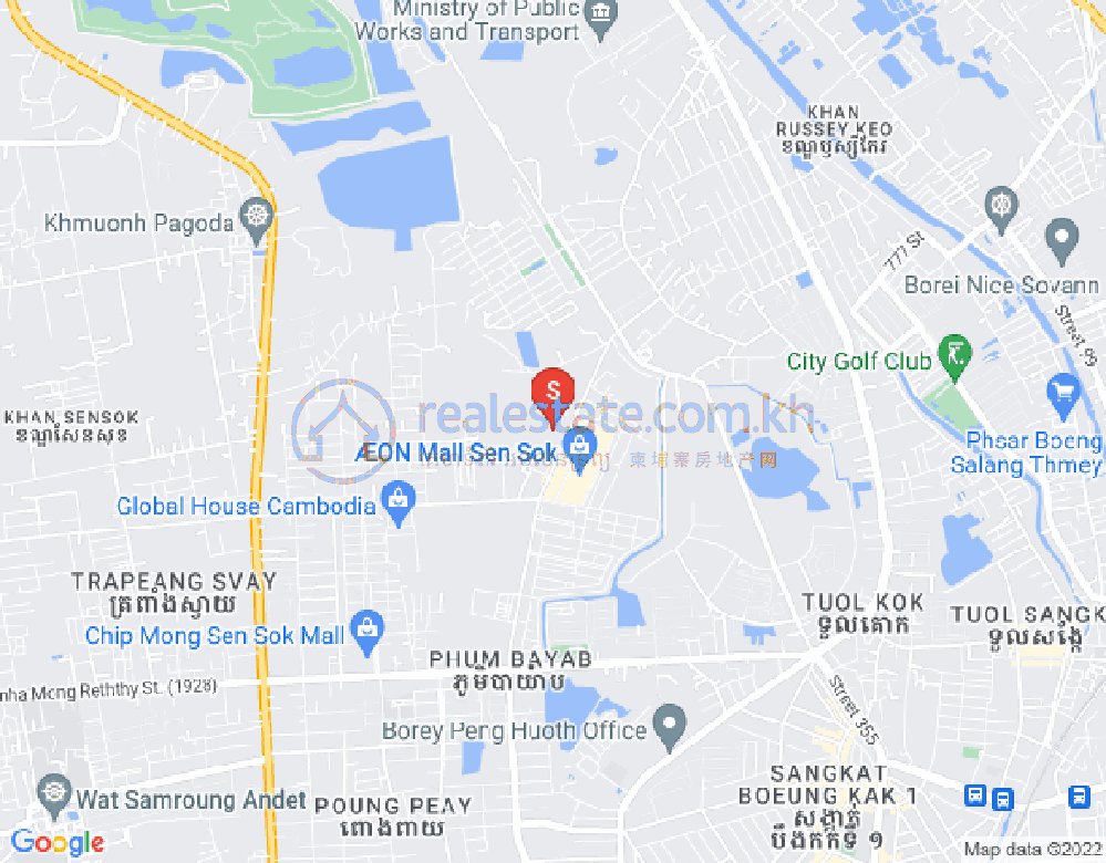 新金边, 森速区, 金边地图