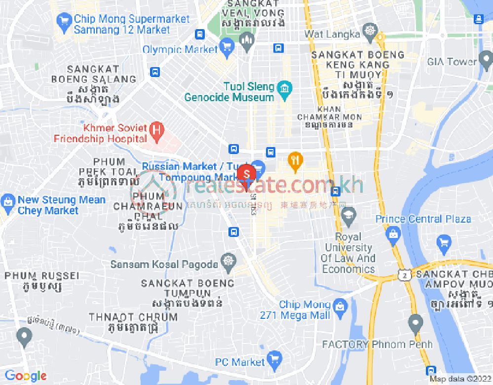 Mapa: Toul Tum Poung 1, Chamkarmon, Phnom Penh