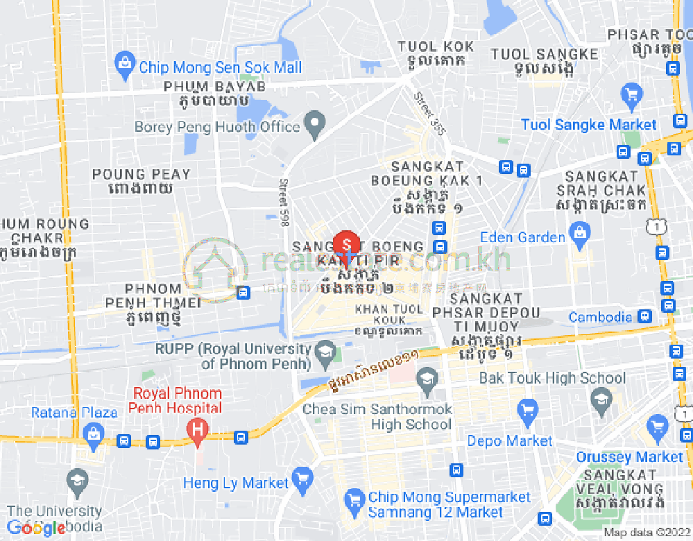 宣城2, 堆谷区, 金边地图