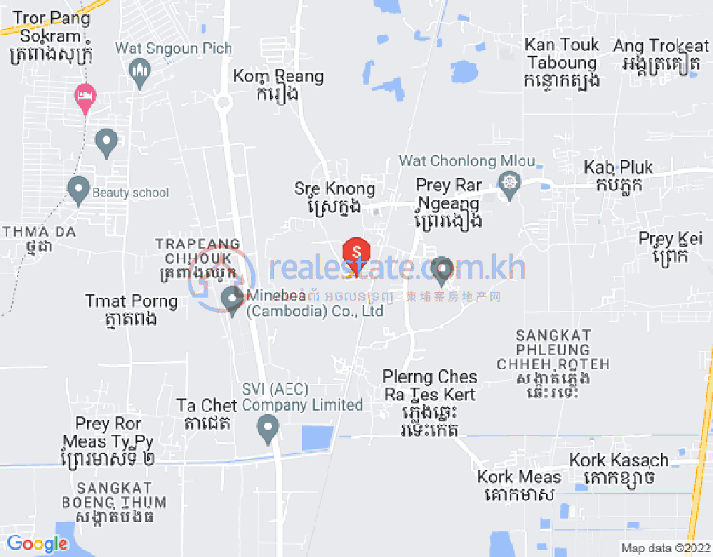 Carte de Kantaok, Kamboul, Phnom Penh