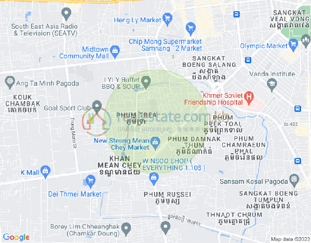 000666 TK附近, 万谷湖1分区, 堆谷区, 金边地图