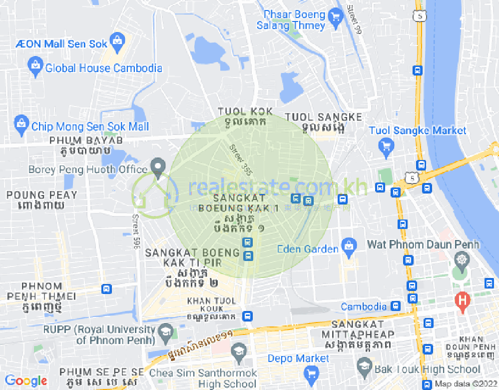 万谷湖1分区, 堆谷区, 金边地图