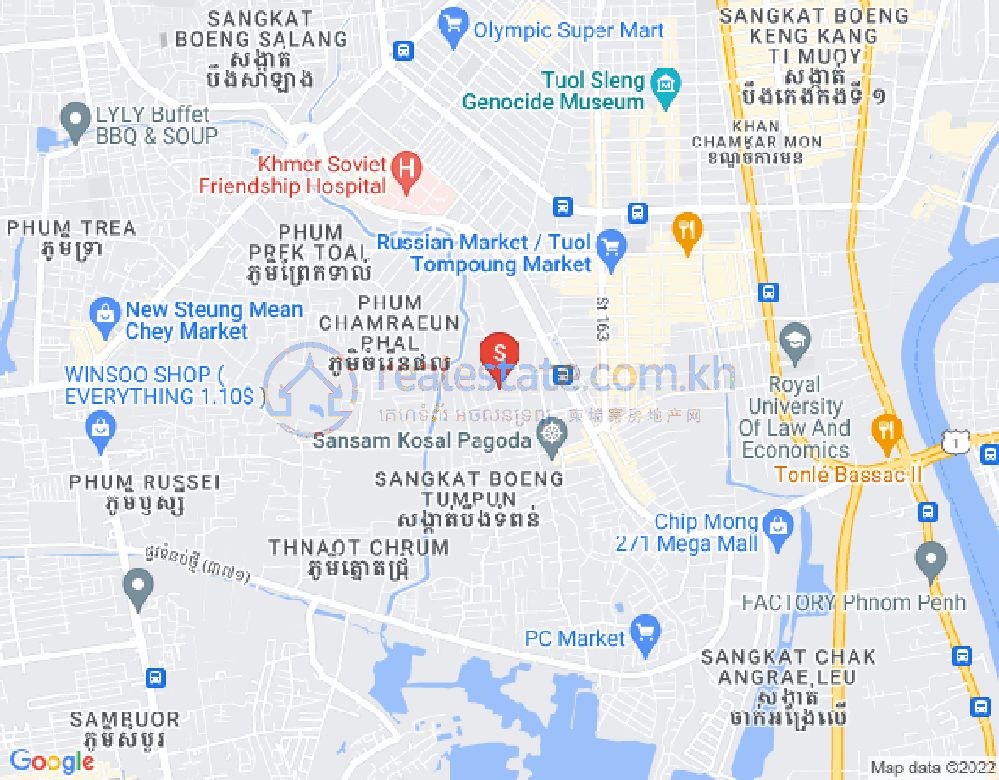 朱德奔1分区, 占卡蒙, 金边地图