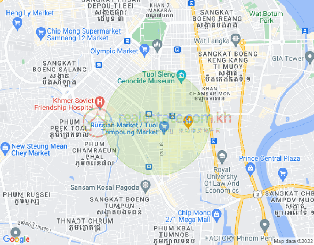 แผนที่ ตุมนบตึก, บึงเกงกอง, พนมเปญ