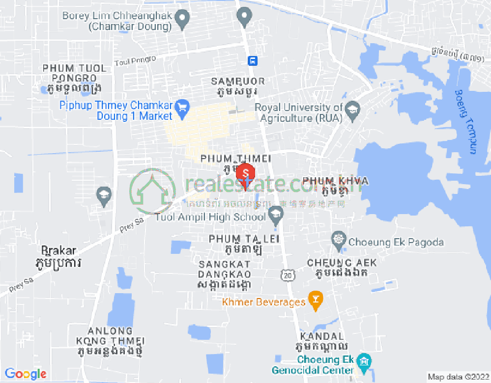 丹考, 金边地图