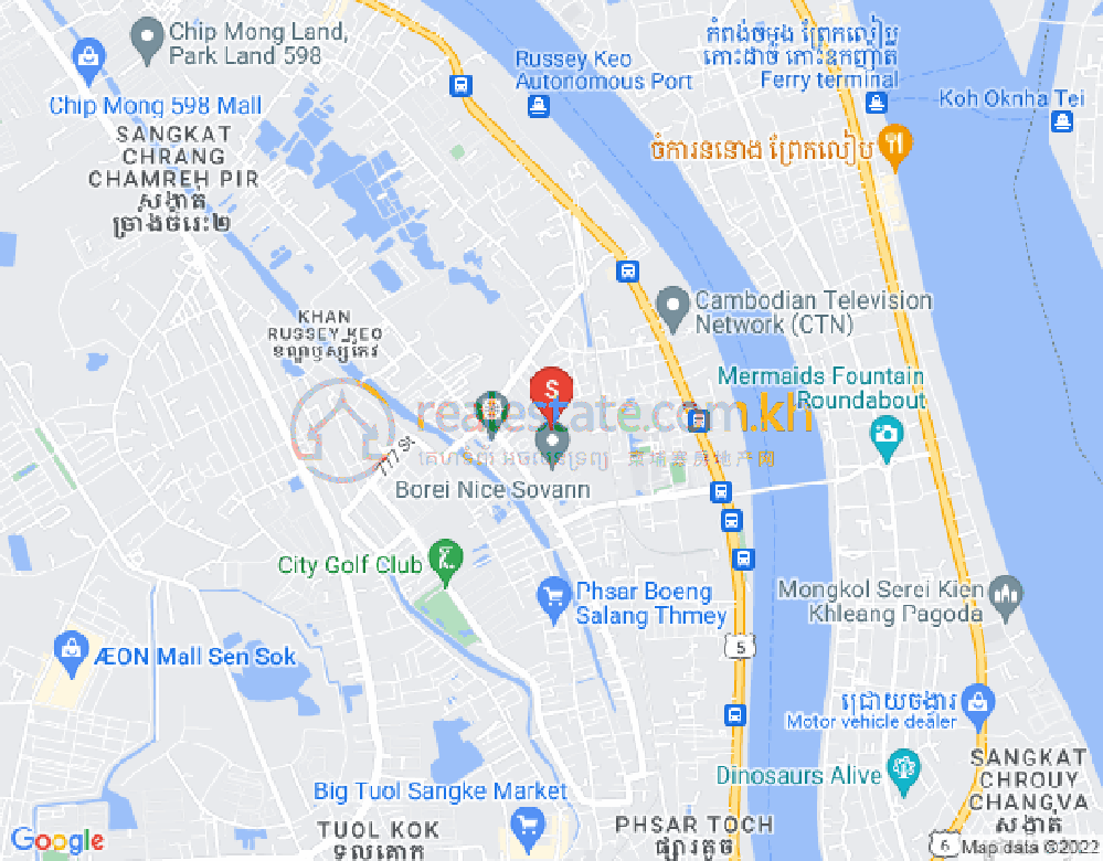Carte de Chrang Chamres 2, Russey Keo, Phnom Penh