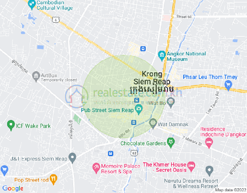 แผนที่ สวายดังกุม, เสียมเรียบ