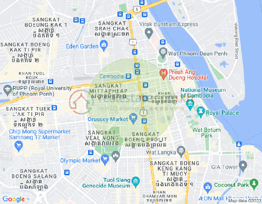 Veal Vong镇, 马卡拉区, 金边地图
