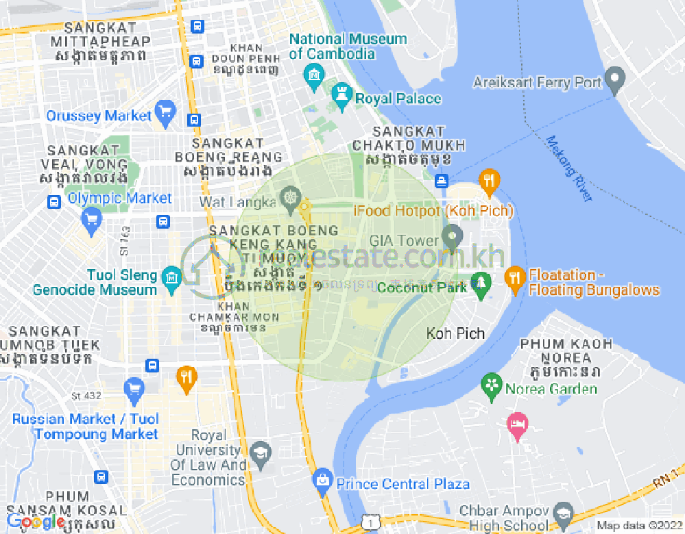 百色河分区, 占卡蒙, 金边地图