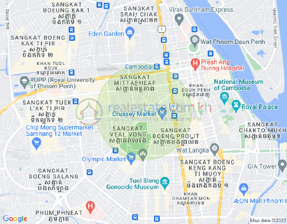 Veal Vong镇, 马卡拉区, 金边地图