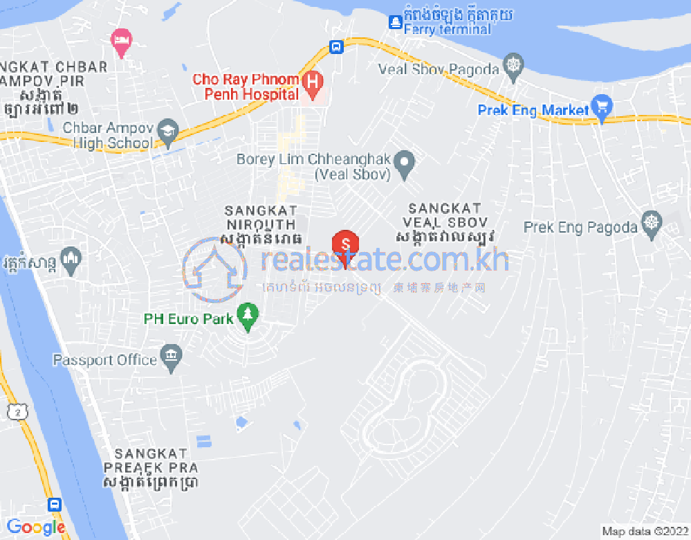 Mapa: Nirouth, Chbar Ampov, Phnom Penh