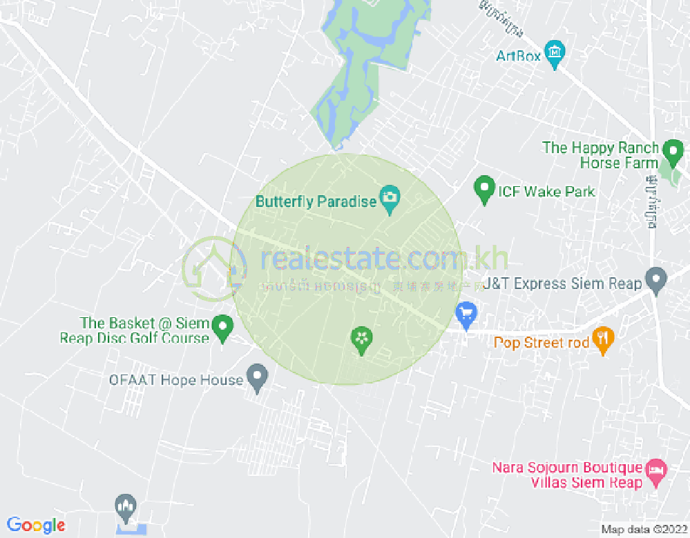 Mapa: ផ្សារកន្ក្រក, Sangkat Sambuor, Siem Reap