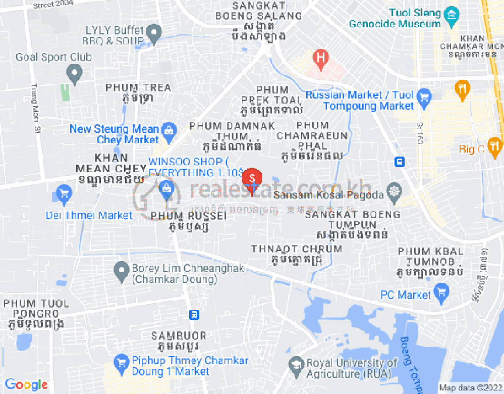 Stueng Mean chey区, 棉芷区, 金边地图